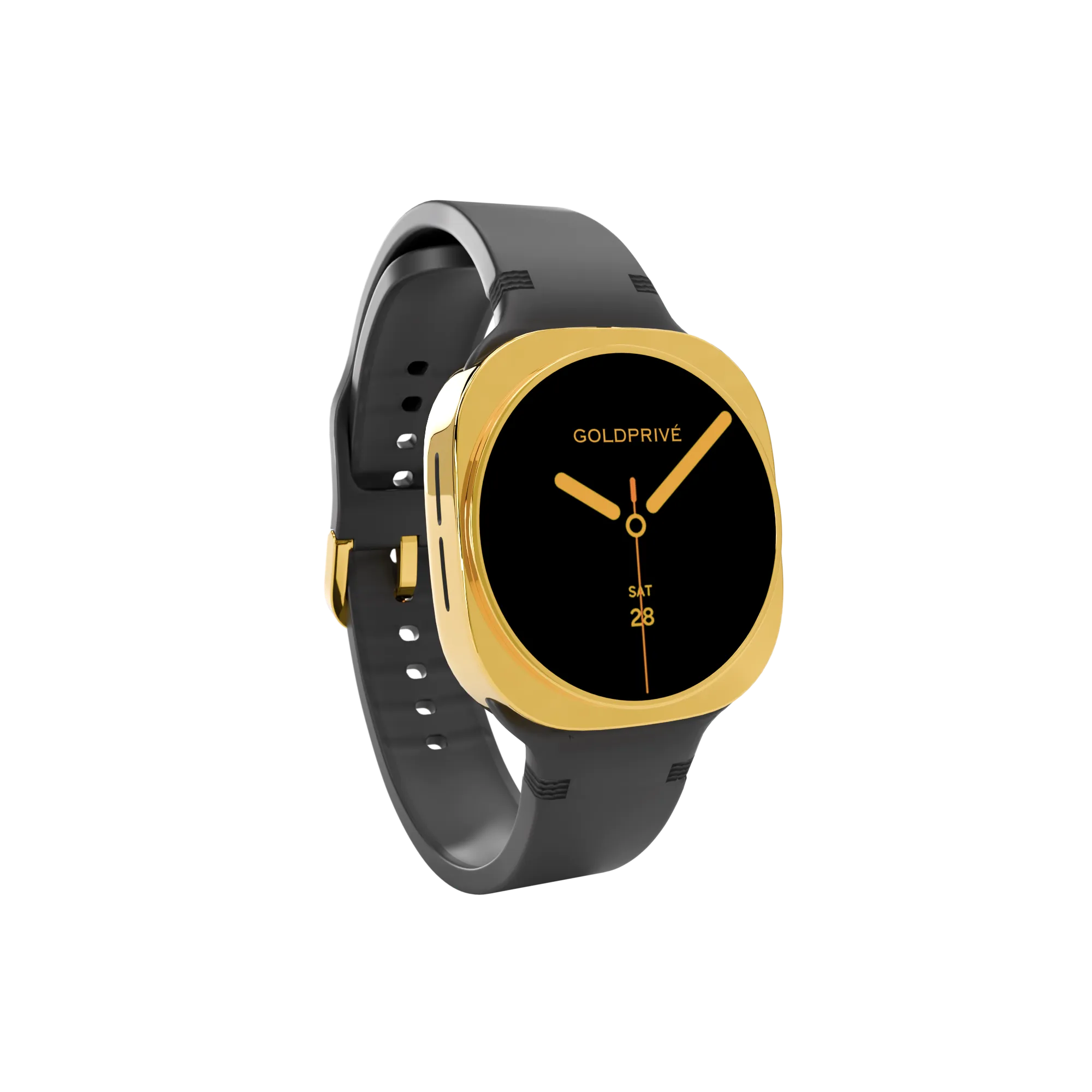 24K gold Samsung Galaxy Watch9 with Milanese Strap by GoldPrivé