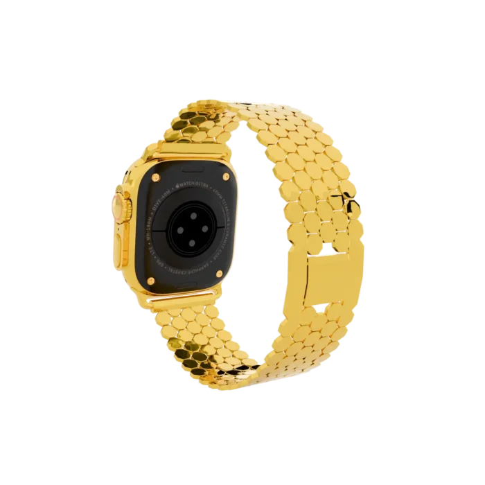 Gold Apple Watch Ultra 4 with Heritage Strap – Gold, Rose Gold & Platinum - Image 3