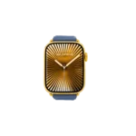 Gold Apple Watch Series 12 with Hermès Bleu Nuit En Mer – Gold, Rose Gold & Platinum - Image 2