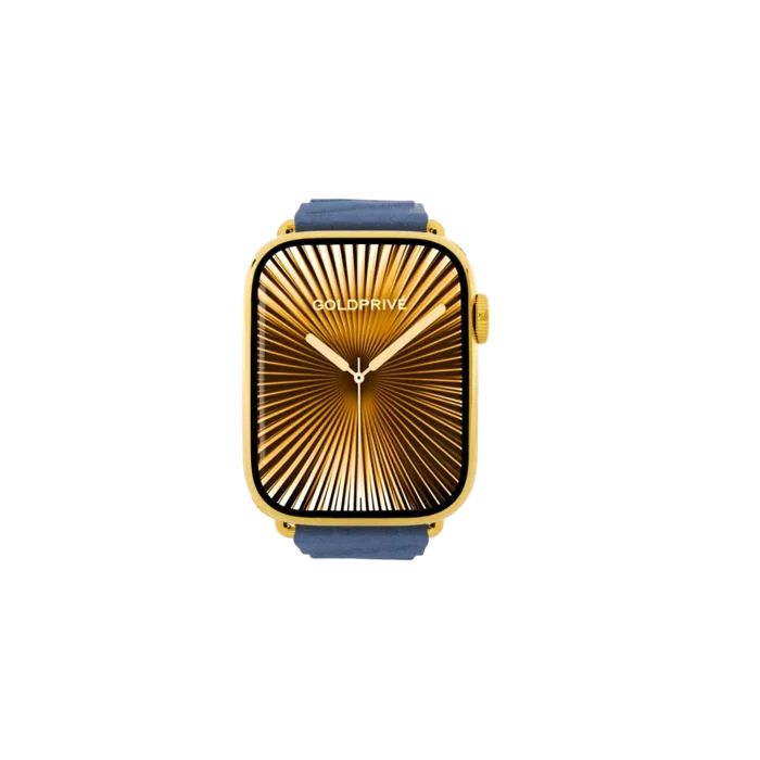 Gold Apple Watch Series 12 with Hermès Bleu Nuit En Mer – Gold, Rose Gold & Platinum - Image 2