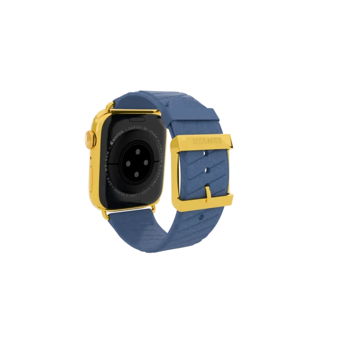 Gold Apple Watch Series 12 with Hermès Bleu Nuit En Mer – Gold, Rose Gold & Platinum - Image 3