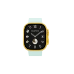 Gold Apple Watch Ultra 4 with White Ice Blue Ocean Band – Gold, Rose Gold & Platinum - Image 2