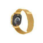 Gold Samsung Galaxy Watch9 Milanese Strap shown from another angle