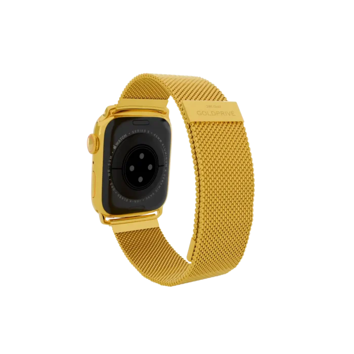 Gold Apple Watch Series 12 with Milanese Strap – Gold, Rose Gold & Platinum - Image 3