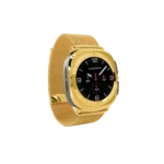Gold Samsung Galaxy Watch Ultra2 Milanese Strap shown from another angle