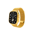 Gold Apple Watch Ultra 4 with Milanese Band – Gold, Rose Gold & Platinum