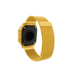 Gold Apple Watch Ultra 4 with Milanese Band – Gold, Rose Gold & Platinum - Image 3