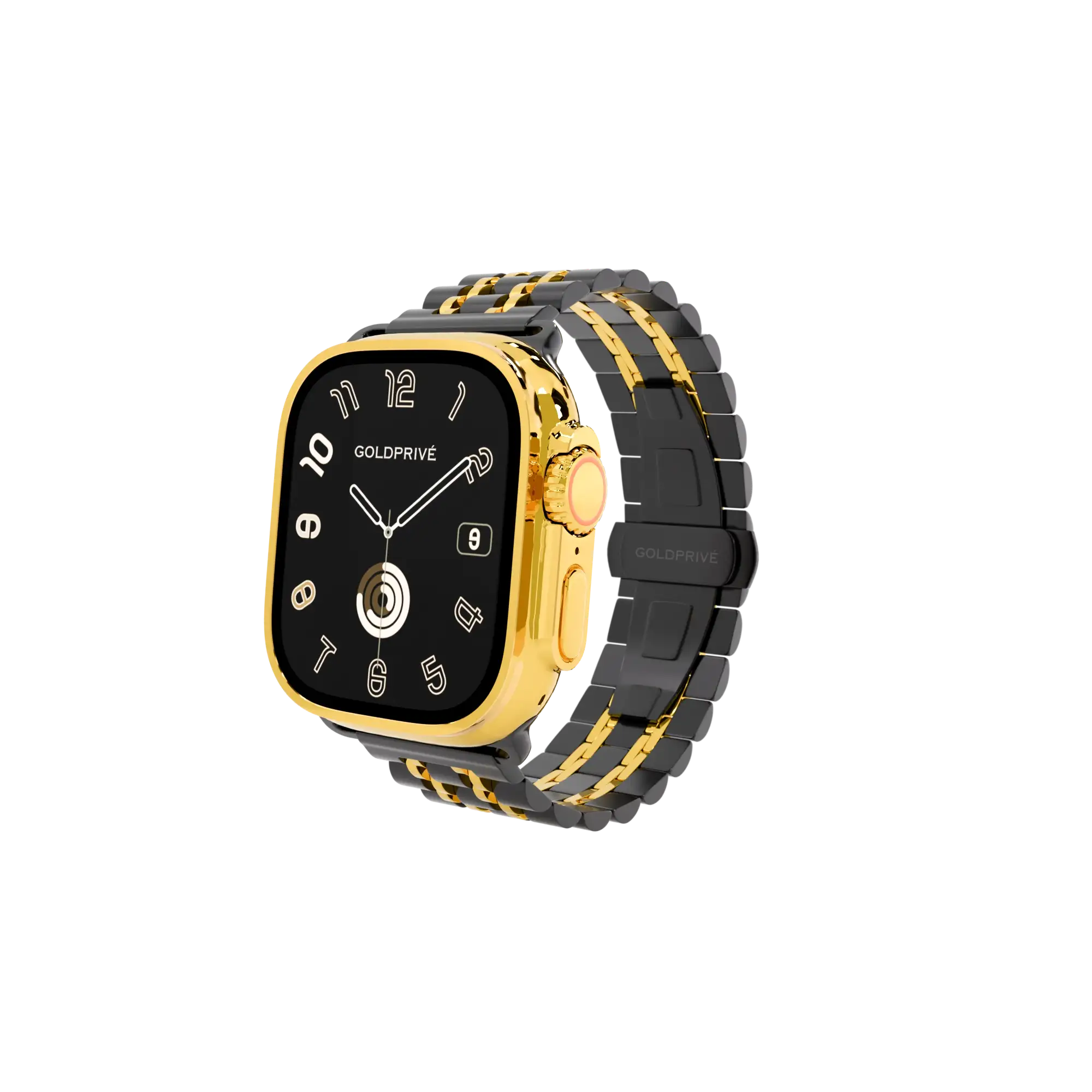 Gold Apple Watch Ultra 4 with Monarch Link Bracelet in 24K Gold