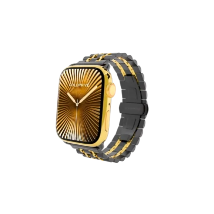 GoldPrivé Gold Apple Watch Series 12 with Monarch Link Bracelet