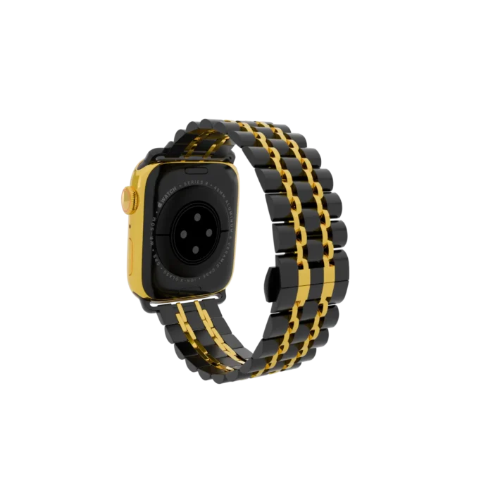 Gold Apple Watch Series 12 with Monarch Link Bracelet – Gold, Rose Gold & Platinum - Image 3