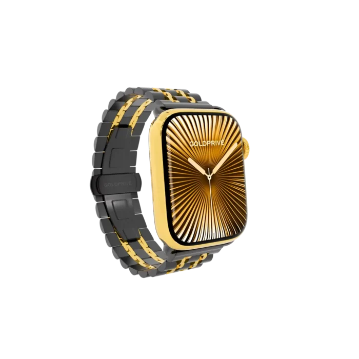 Gold Apple Watch Series 12 with Monarch Link Bracelet – Gold, Rose Gold & Platinum - Image 4