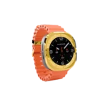 Gold Samsung Galaxy Watch Ultra with Orange Marine Band – Gold, Rose Gold & Platinum - Image 4