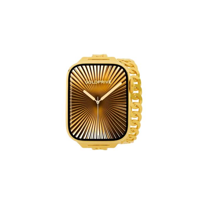 Gold Apple Watch Series 12 with Twin Twist Strap – Gold, Rose Gold & Platinum - Image 2