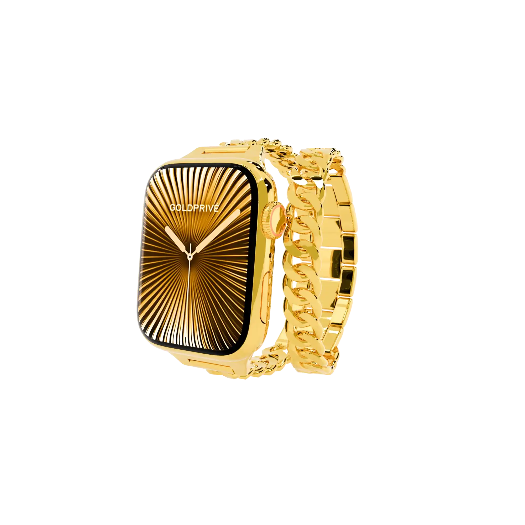 Twin Twist Strap.02 Gold Apple Watch Series 12 with Twin Twist Strap – Gold, Rose Gold & Platinum - Image 1