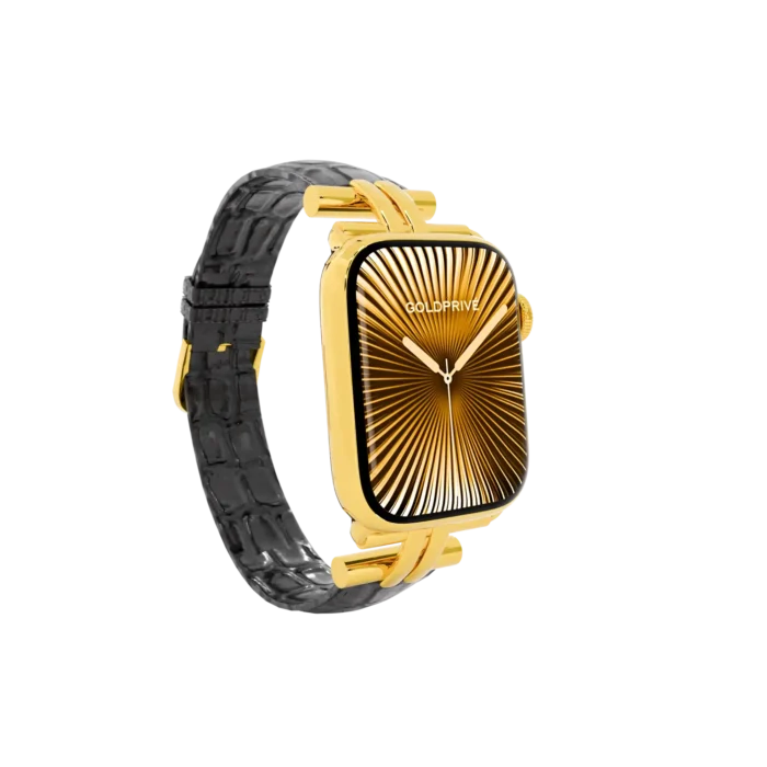Gold Apple Watch Series 12 with WildGrace Strap – Gold, Rose Gold & Platinum - Image 4