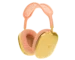 Gold AirPods Max 2 in Apple Orange with mirror-plated ear cups and headband arms