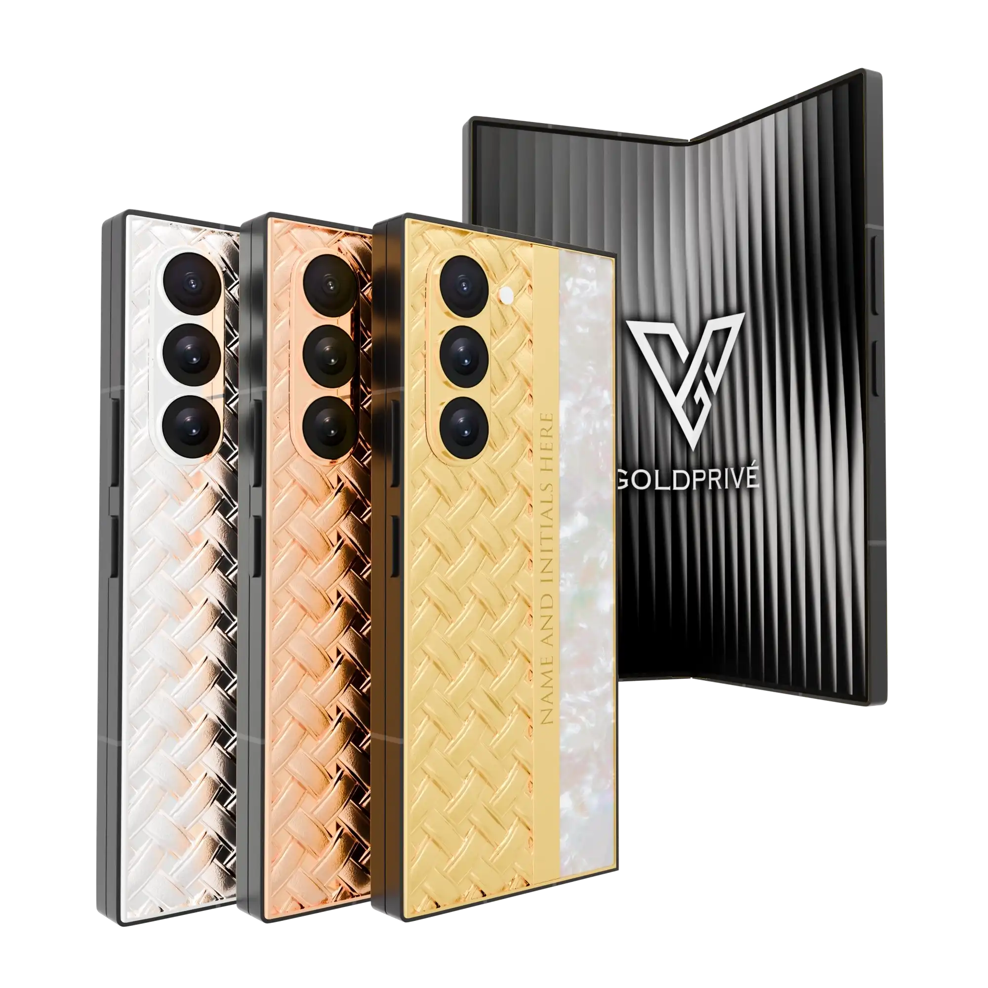 24K Gold Samsung Galaxy Fold8 Ultra Pearl design