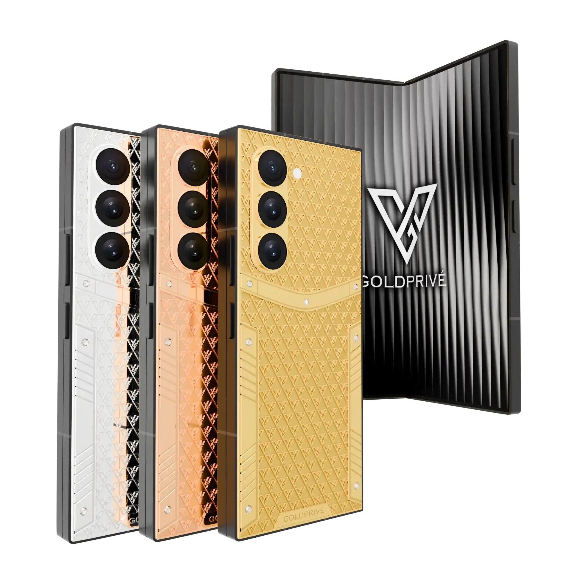 3n1_New Artisan Samsung Galaxy Fold8 Ultra in 24K Gold, Rose Gold & Platinum - Image 1