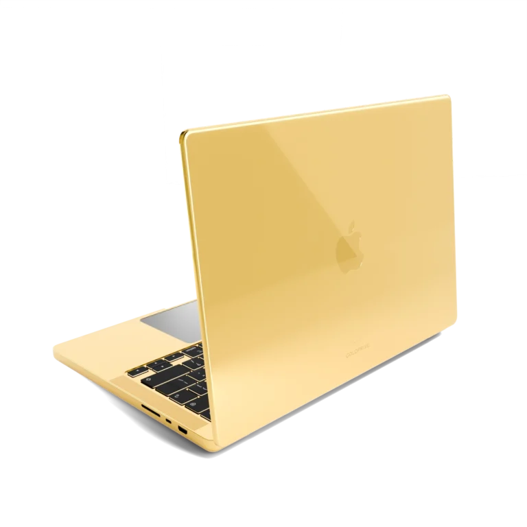 24K Gold MacBook Air shown from the rear