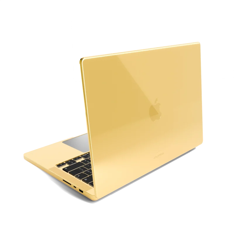 24K Gold MacBook Air shown from the rear