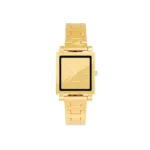 24K Gold Watch LW 3200 by GoldPrivé, front view of the rectangular case with a black inner frame