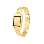 24K Gold Watch LW 3200 with a rectangular case and a bracelet of interlocking stepped links
