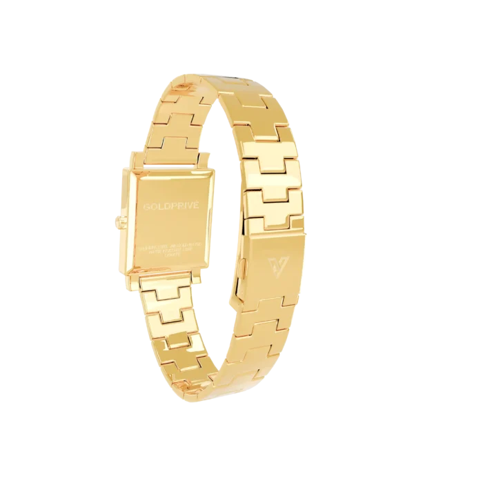 24K Gold Watch LW 3200, case back and fold-over clasp with the GoldPrivé mark