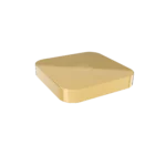 Gold Apple Mac mini in 24K Gold, a low square enclosure with rounded corners and mirror-plated sides, the tone-on-tone Apple logo and a small maker mark on top