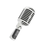 Gold Shure Super 55 in Platinum, mirror-polished