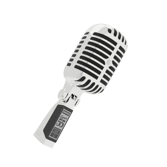 Gold Shure Super 55 in Platinum, mirror-polished