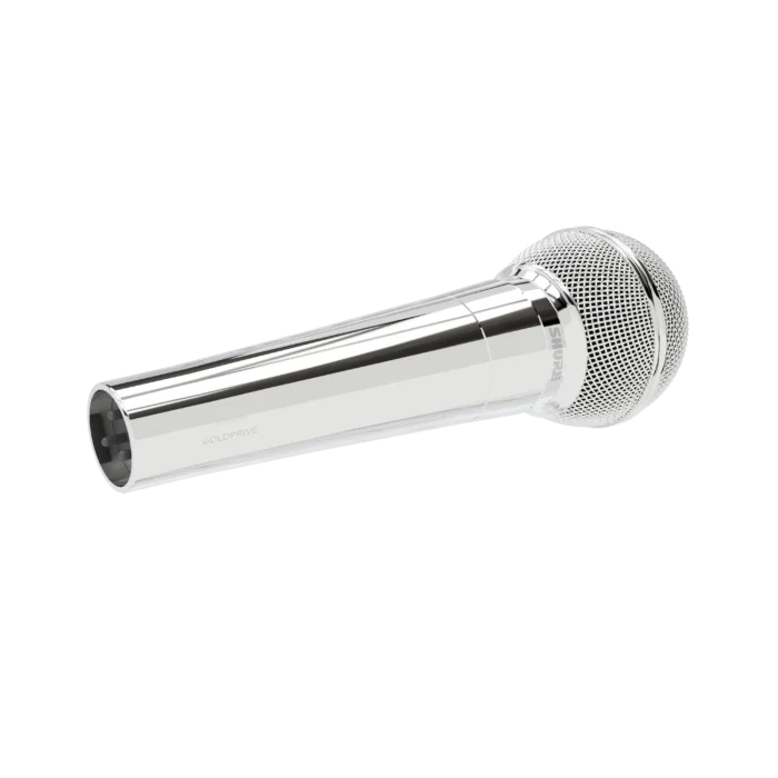 Gold Shure SM58 Dynamic Microphone in 24K Gold, Rose Gold & Platinum - Image 3