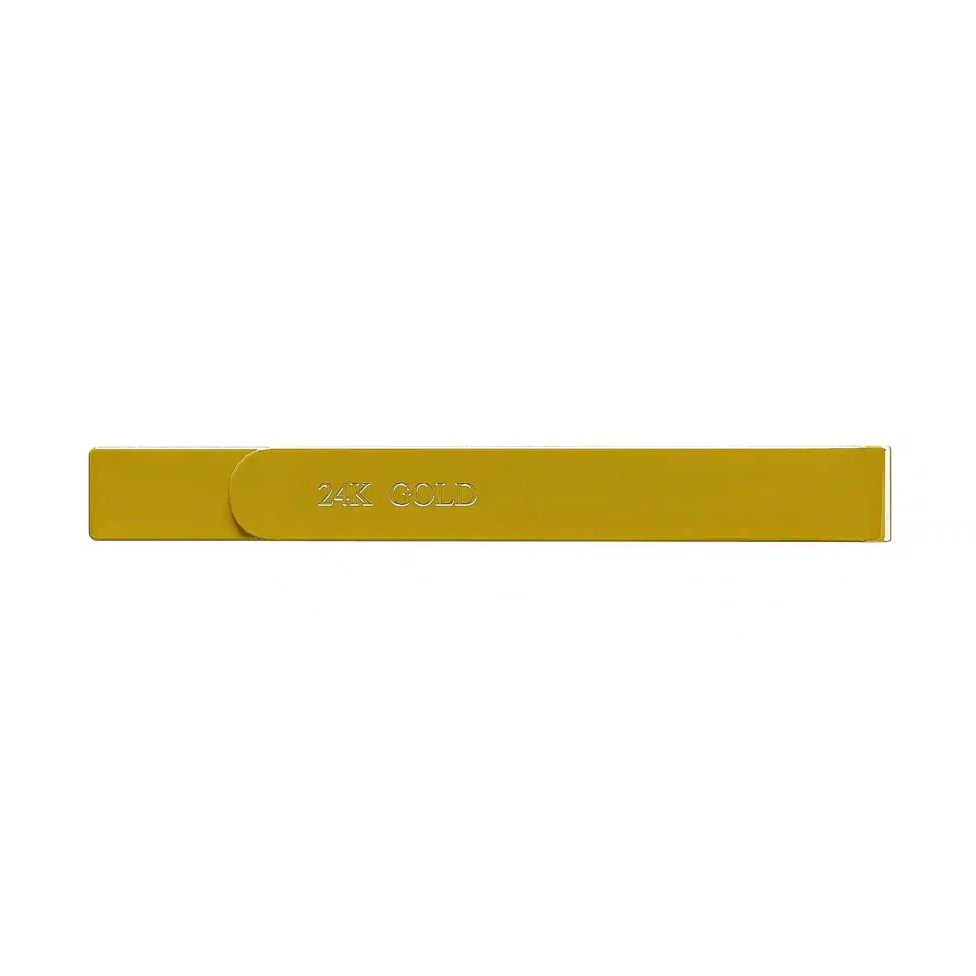 Gold tie clip with a flat bar
