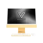 Gold Apple iMac with Magic Keyboard and Mouse in 24K Gold, Rose Gold & Platinum - Image 2