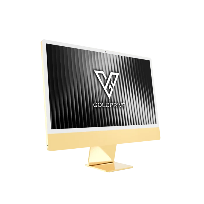 Gold Apple iMac with Magic Keyboard and Mouse in 24K Gold, Rose Gold & Platinum - Image 4