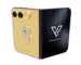 Hamsa Eye Amulet Gold iPhone Duo with an 18K solid gold hamsa on the back plate