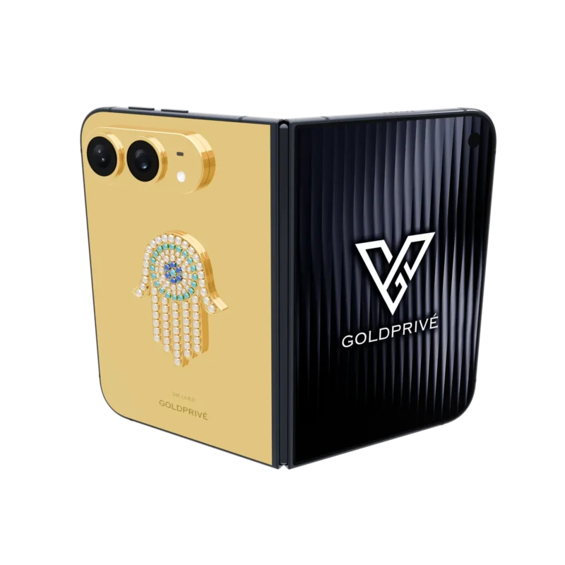 Hamsa Eye Amulet Gold iPhone Duo