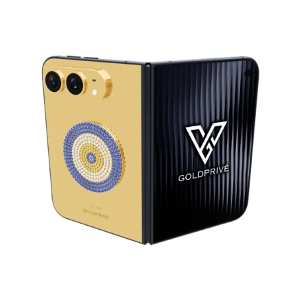 LuxEvil Charm Gold iPhone Duo, part of Leronza's gold iPhone collections