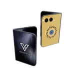 Meandros Blessing Eye gold iPhone Duo with a blue evil eye and meander border