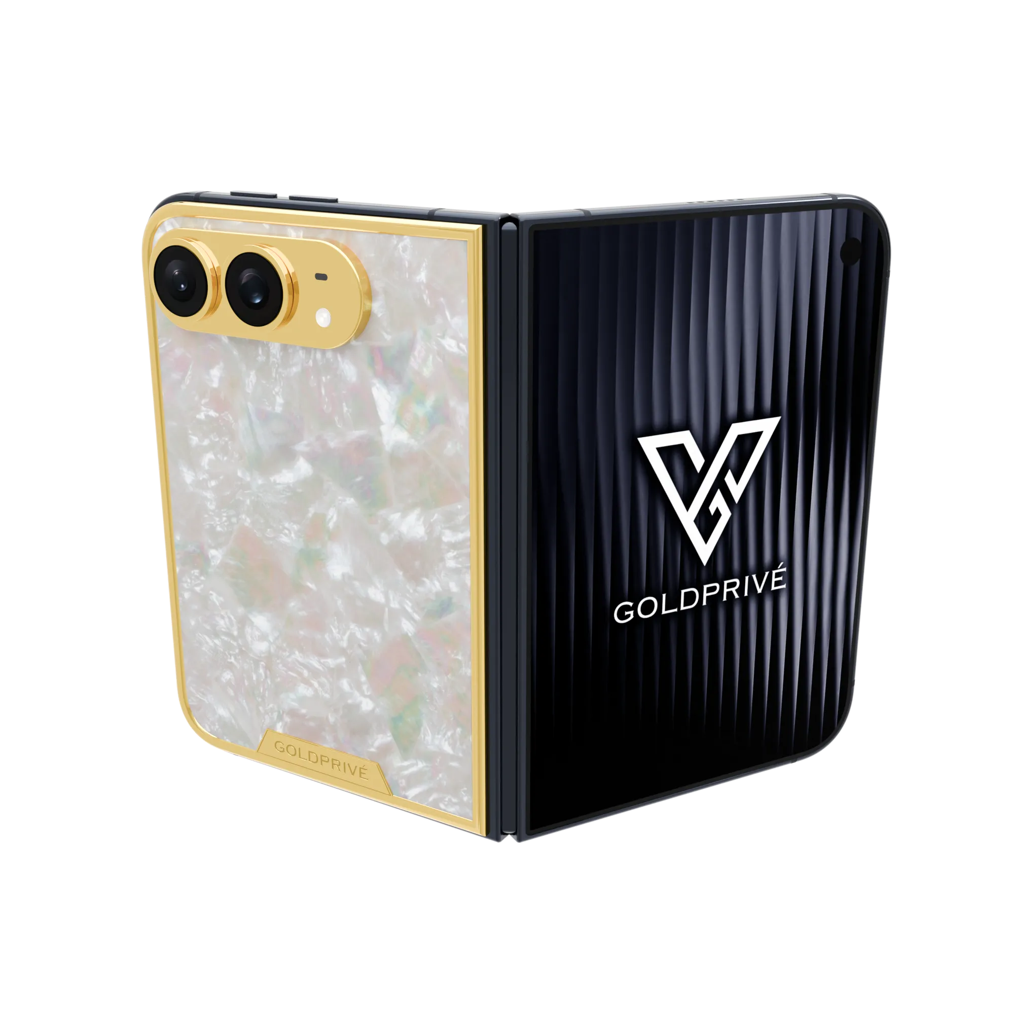 Gold iPhone Duo hand-finished in Dubai by Leronza for delivery worldwide