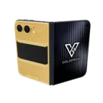 CarbonFiber Victory Gold iPhone Duo foldable phone in 24K gold, rose gold and platinum