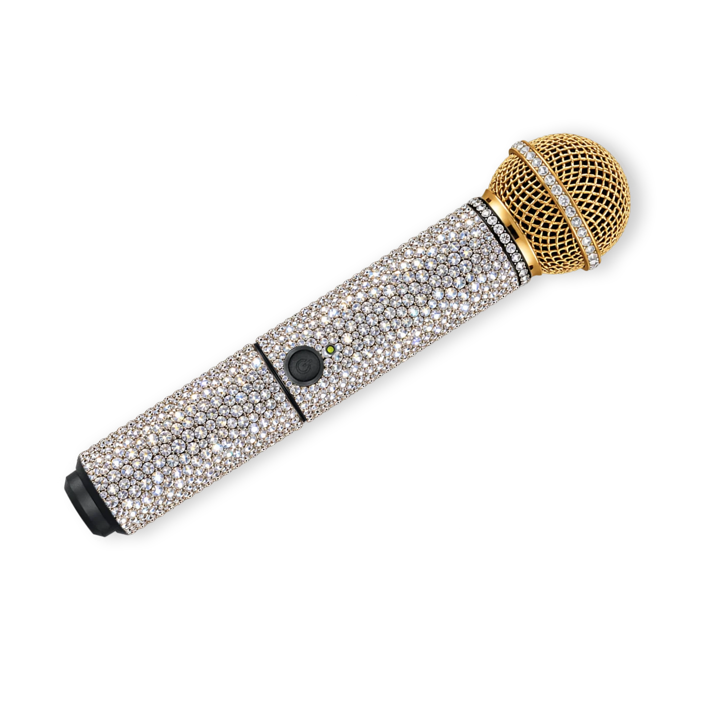SHURE BLX2_24K Gold_02 (1) Gold Shure wireless microphone with a gold head and a crystal-set handle