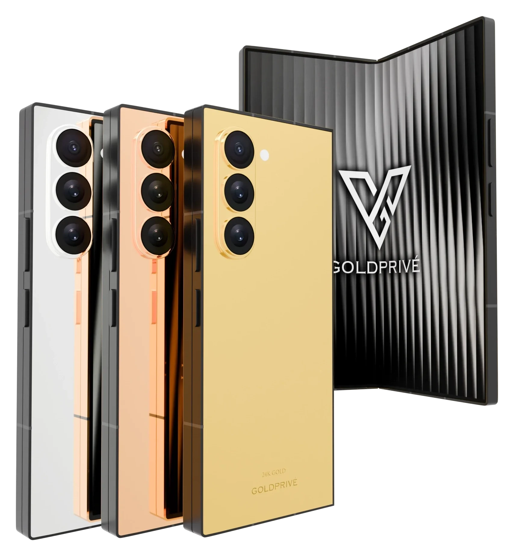 24K Gold Samsung Galaxy Z Fold8 Ultra by GoldPrivé in Platinum, Rose Gold and 24K Gold